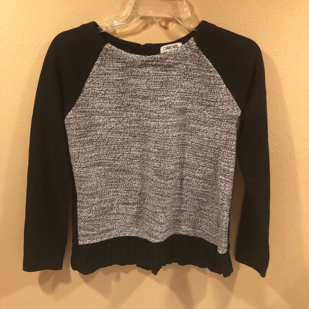 Girls black/grey top.